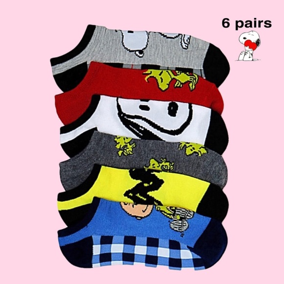 Peanuts Other - Snoopy No Show Socks 6 pairs